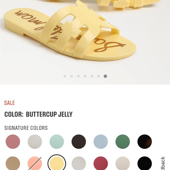 Sam Edelman BAY JELLY SLIDE SANDAL Yellow size 11 - Picture 3 of 10